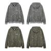 Unisex Distressed Crack Embroidery Letter Hoodie Streetwear Oversized Pullover Men Women Fall