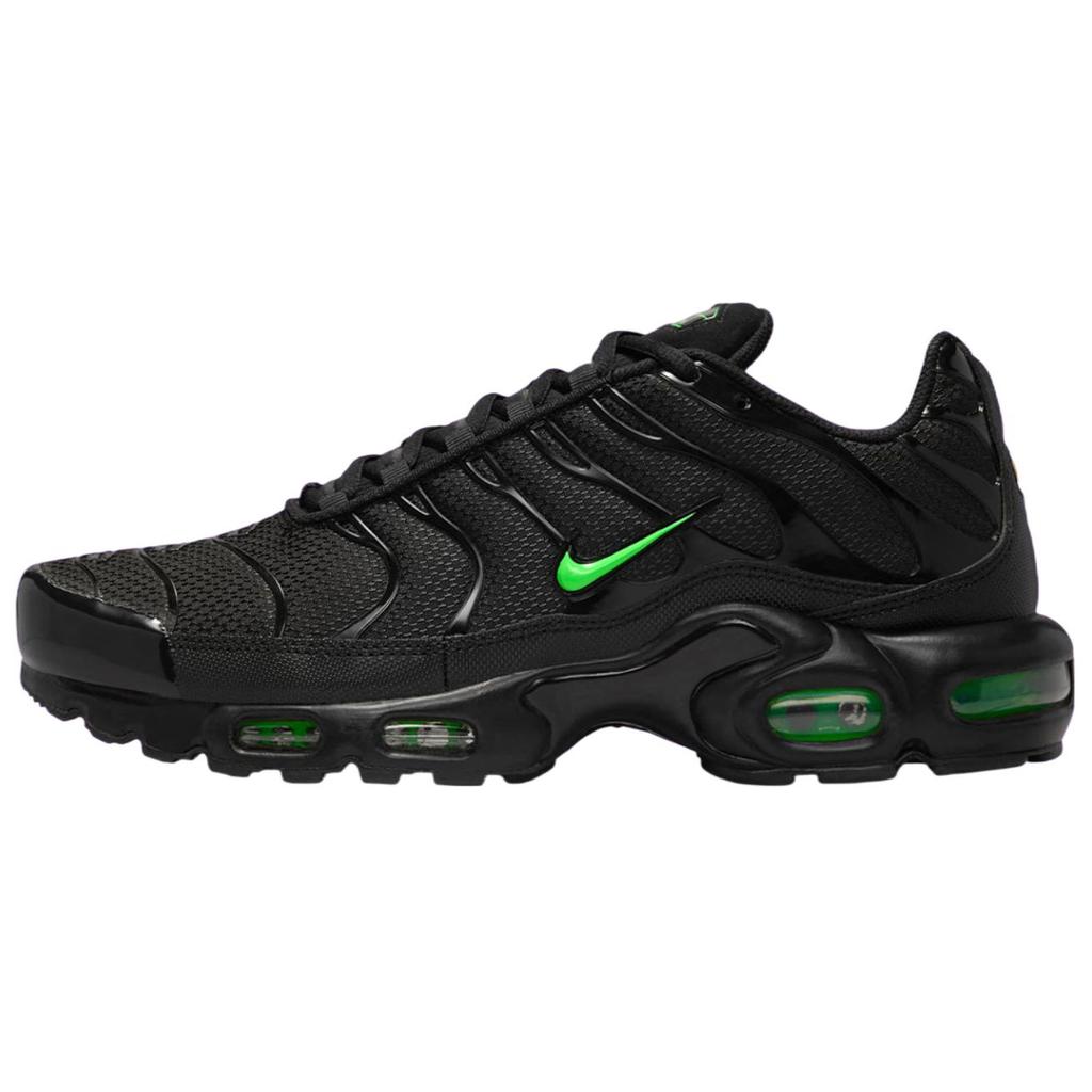 Nike Air Max Plus Abrasion Resistant Low top Running Shoes Men's Black Green Sneakers Casual Shoes DM0032-024