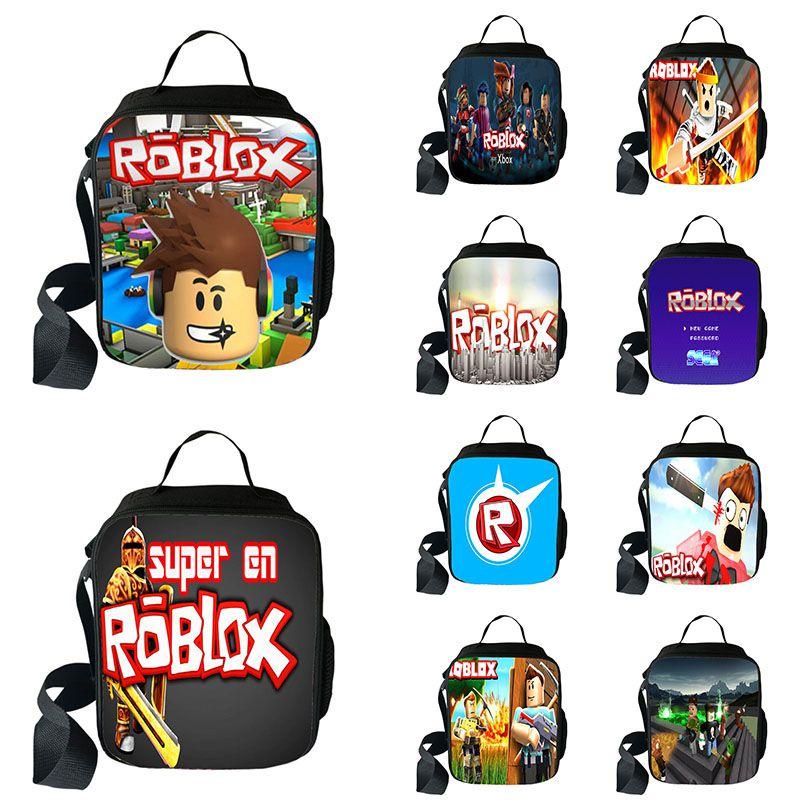 Spacious Roblox Insulated Lunch Bag For Kids With Adjustable Shoulder Strap