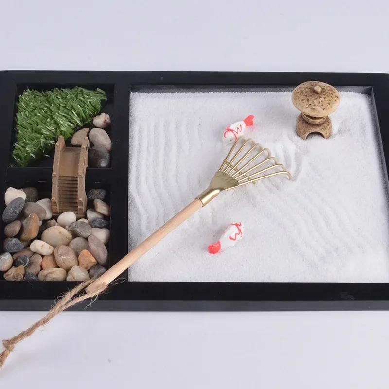 Písek Zenové zahrady Meditace Mírumilovná Relaxační Dekorační Sada Duchovní Buddha Kadidelnice Feng Shui Jóga Dekor