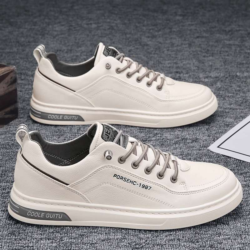 Spring men's shoes new breathable little white shoes men's trendy versatile platform sports shoes casual flat shoes trendy shoes