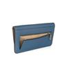 Pelle Borsa Long Wallet with Flap, 7201, Blue (BU)