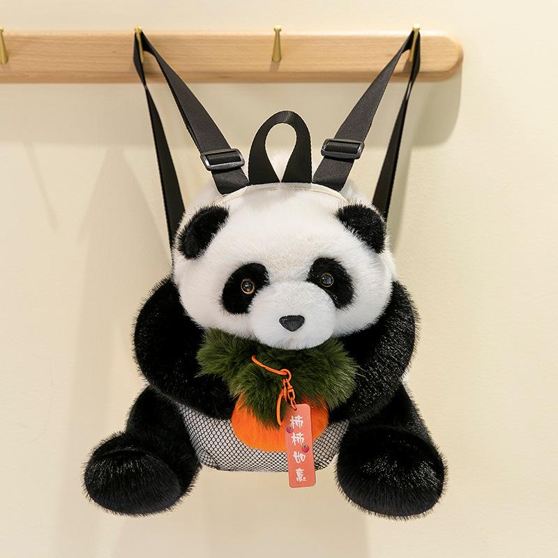 Cute National Treasure Giant Panda Plush Doll Backpack Doll Schoolbag Large Capacity Backpack Gift Souvenir