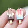 10 piezas 12x32mm Encantos Colgantes de Resina con Forma de Paleta de Helado Coloridos y Lindos para Collares Pulseras Colgantes Accesorios para la Fabricación de Joyería DIY