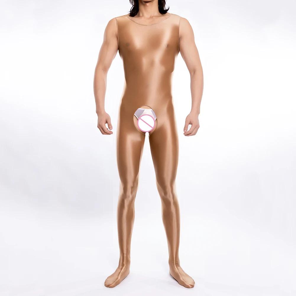 Body da uomo sottile, grande, lucido, lustroso, setoso, aderente, con cavallo aperto, tuta sexy, biancheria intima intima, abbigliamento per il sesso, body da discoteca