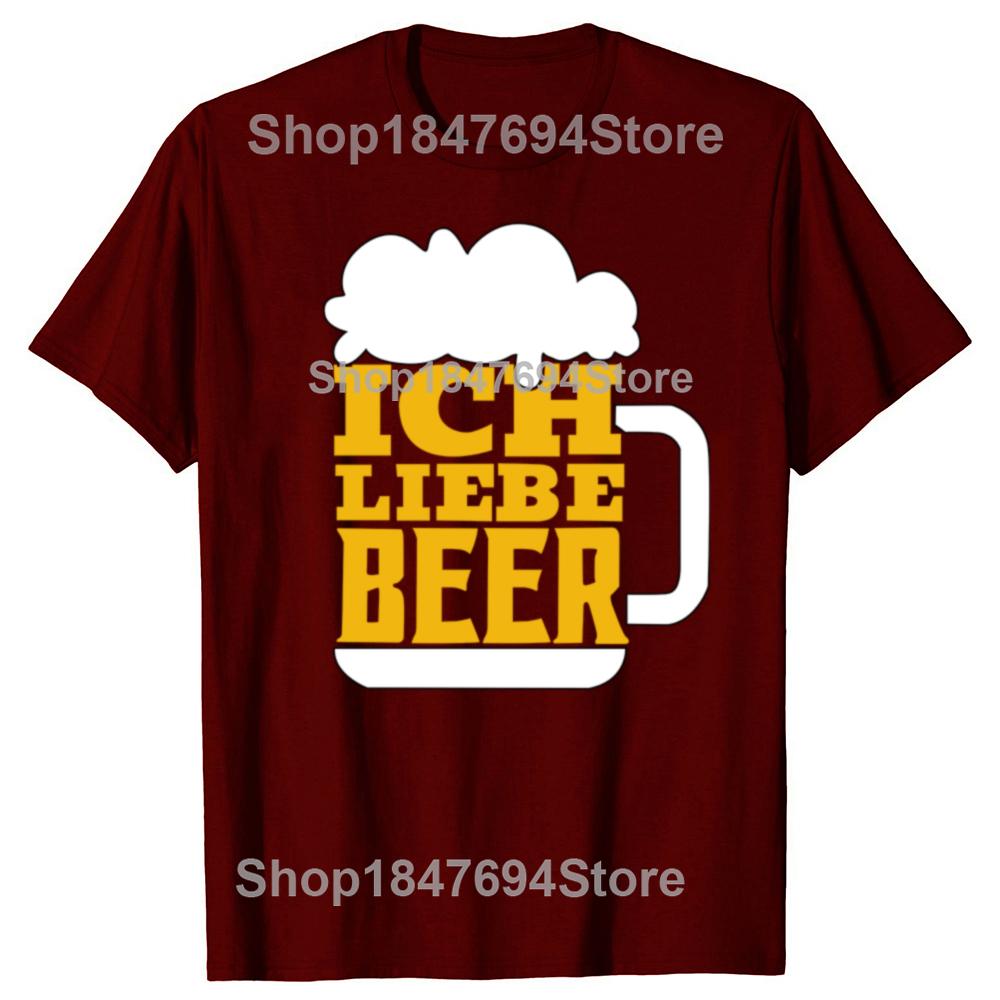 Oktoberfest Ich Love Beer Graphic T Shirts Men Clothing Funny German Bavarian Festival Drink T Shirt Female Tee Soft Casual Tops