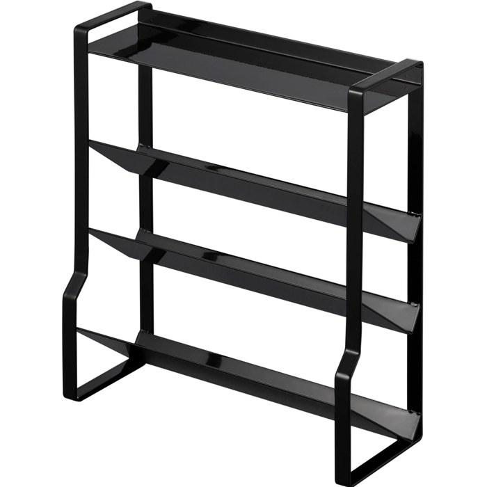 Yamazaki Slim Spice Rack 4-Tier Black, W24 x D9.5 x H26.7cm, Tower