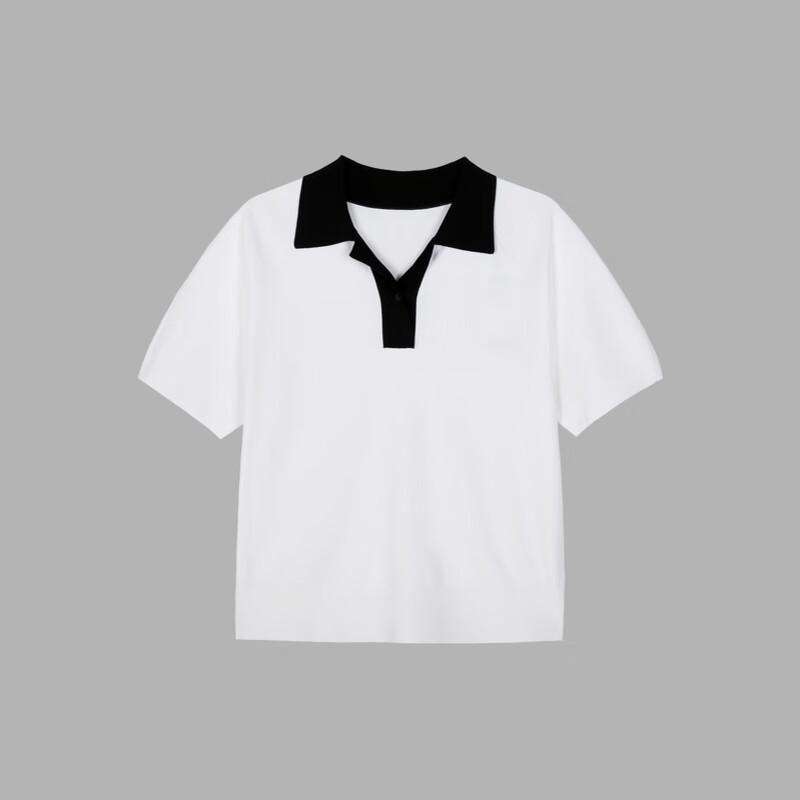 LESS 2024 Summer Casual Short Sleeve Knit Top