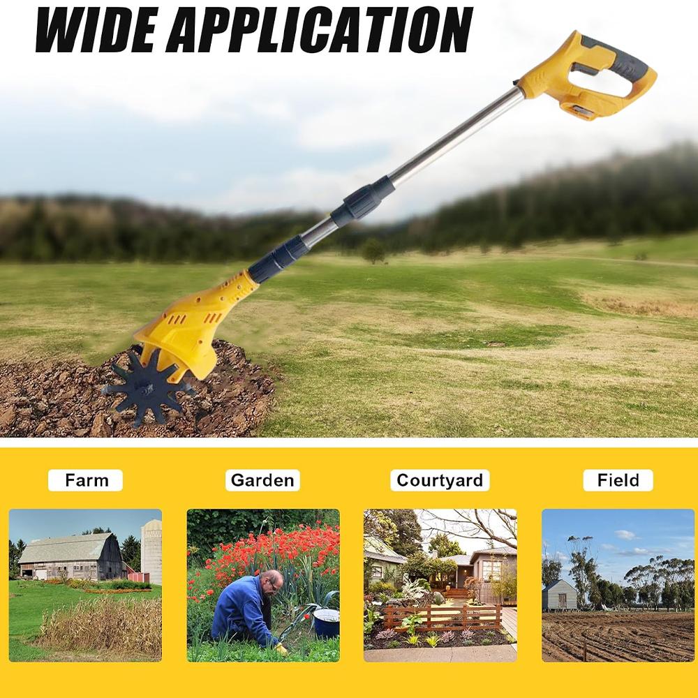 Electric Tiller Lawn Mower Garden Rototiller Cultivator Multi-purpose Weeding Trimmer Rotary Tractor Tool For Makita 21V Battery