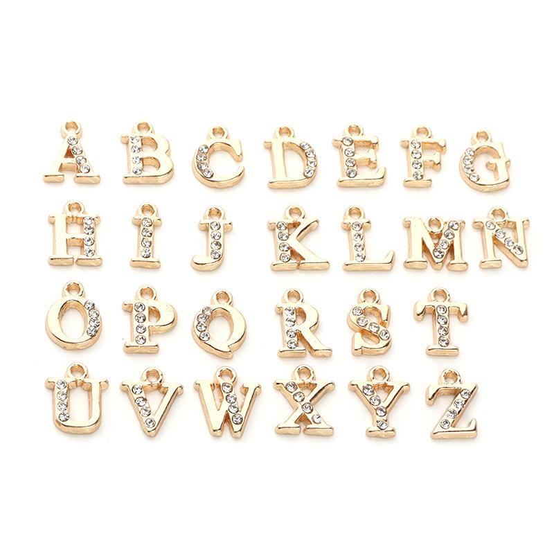 26pcs A-Z Letter Alloy Pendant Color Alphabet Enamel Dripping Oil Charms Bead for DIY Neckalce Bracelet Jewelry Making Accessory