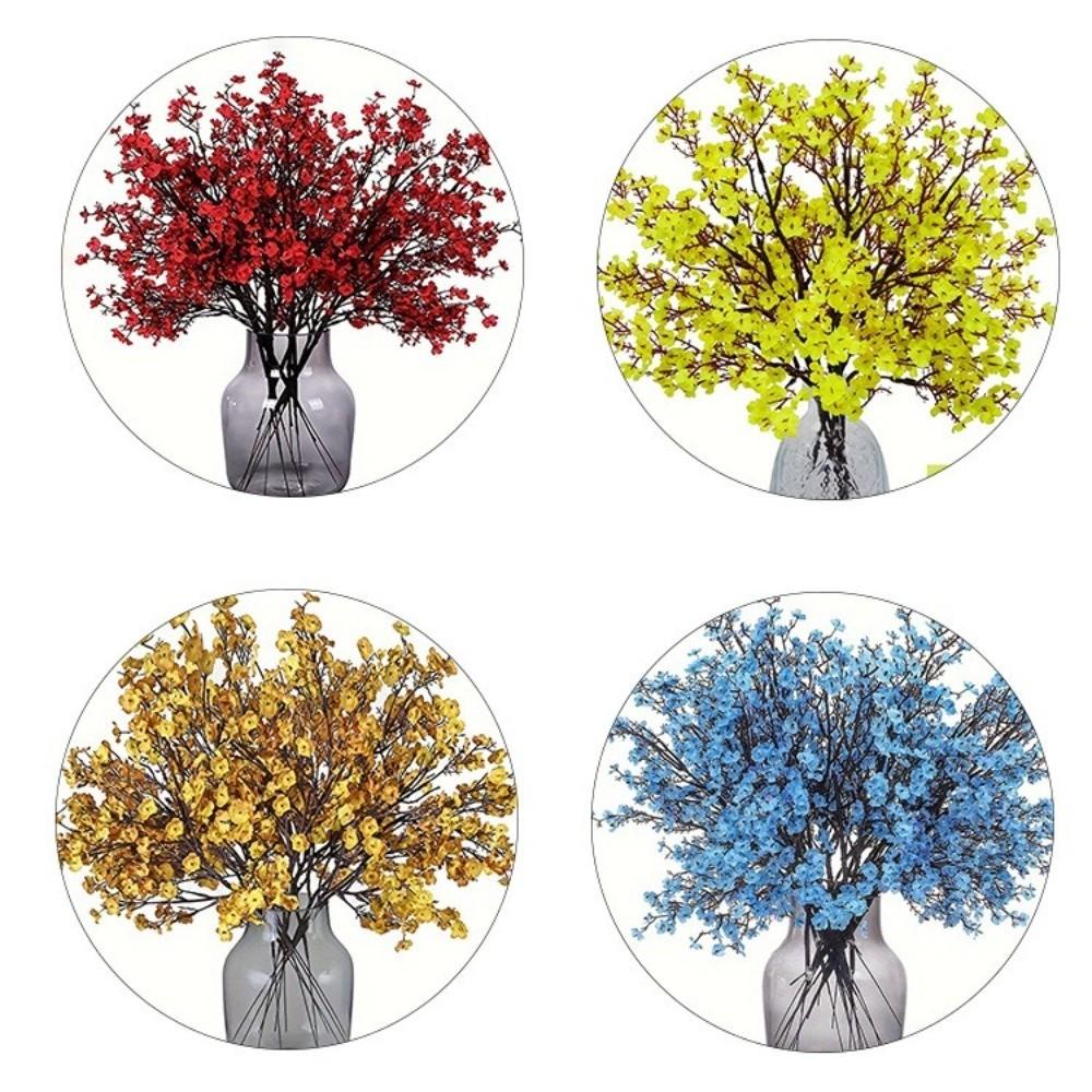 2pcs 49cm Artificial Wintersweet Flower 5 Forks Long Branch Flower Branch Halloween Decor