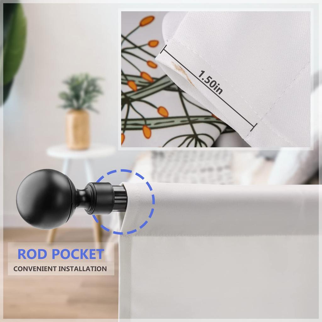 Blumig Vintage Blume Küchenvorhänge Rustikal Blau Tulpe Bauernhaus Kurz Café Stufenvorhänge Dekor Für Stangeneinschub Fensterdraperien