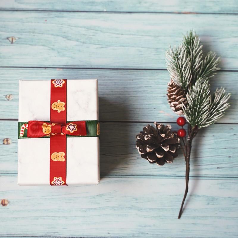 Christmas Grosgrain Ribbon Printing Gift Wrapping Wedding Decoration Hair Bow DIY Christmas Tree Garland Bowknot Craft Ribbon