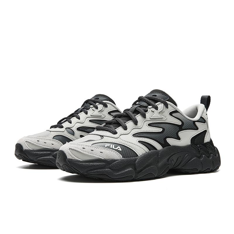 Fila FERN Cushioning Abrasion Resistant Breathable Lightweight Low Top Chunky Sneakers Men's Gray F12M622112FAB