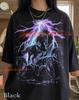 Black Stallions Wild Horses Lightning Strike Comfort Colors® Tshirt, Electric Storm Thunder Equestrian Vintage Bootleg Galloping Tee