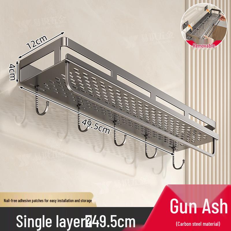 Deliksiz Duvara Monte Banyo Lavabo ve Tuvalet Saklama Rafı