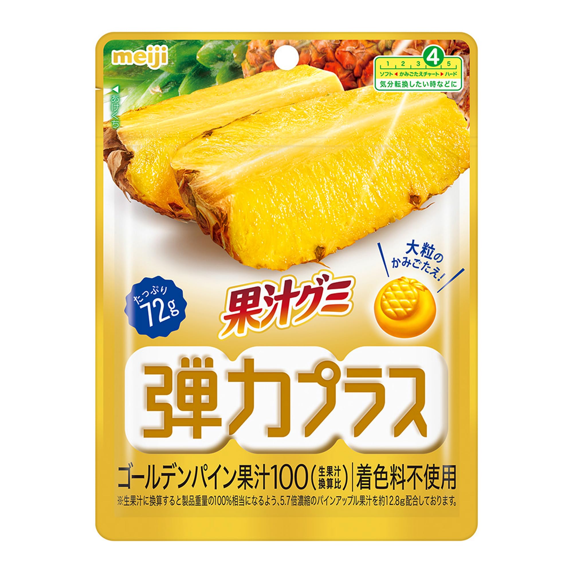 

Meiji Fruit Juice Gummy Elasticity Plus Golden Pine 72 г x 7 шт.