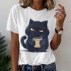 Fashion Women's Crew Neck Short Sleeve 3D Animal Color Printing Animal Short Sleeve Crew Neck T-Shirt