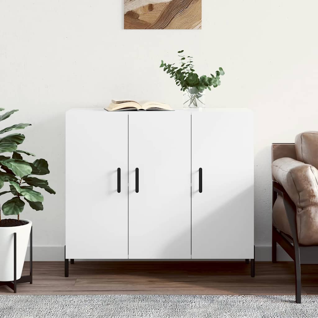 Sideboard White 90 x 34 x 80 cm Particleboard