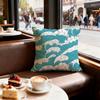 Light Blue Ocean Ripple Cushion Cover Decorative Cushions Covers Cover Sofa X Pillow  Piece X X Pillowcase