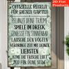 Vintage Metal Wall Sign, Farmhouse Garden Rules Poster, Home Decor