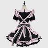 Costume da Maid Lolita Giapponese con Orecchie da Gatto per Cosplay Anime e Outfit da Ragazza Dolce