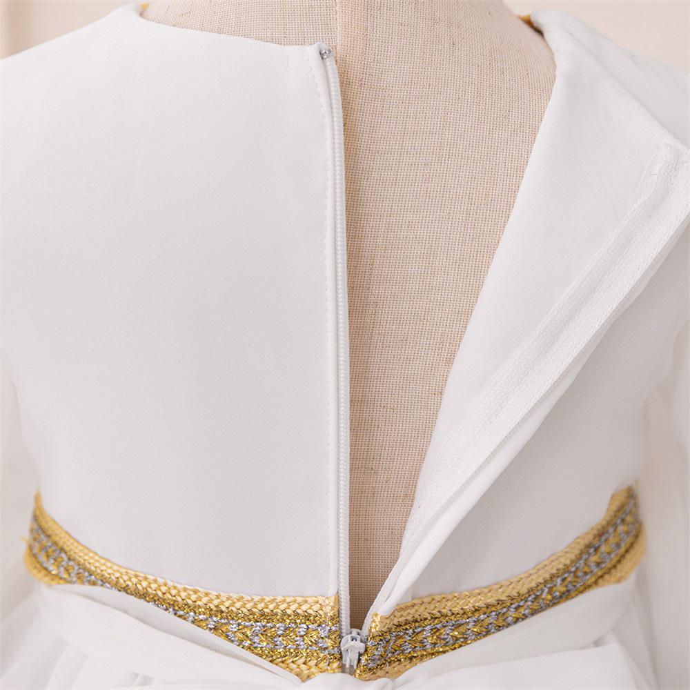 Embroidered Lace Formal Gown for Middle Eastern Girls - Princess Banquet & Evening Dress
