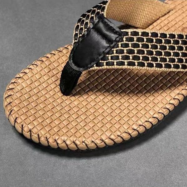Flip-flops Men's High-grade Clamp-on Slippers Soft Sole Summer Comfortable Thick Sole Wear-resistant Slippers Outside Wear Flip-flops