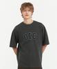 OIOI COLLECTION Big Logo Pigment Oversized Short Sleeve T-Shirt [Charcoal]