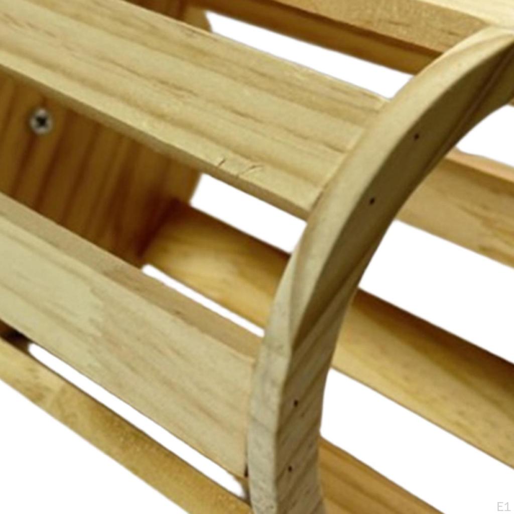 Wooden Hay Rack Food Dispenser Cage Accessories Small Animals Feeding Holder for Hamsters Pets