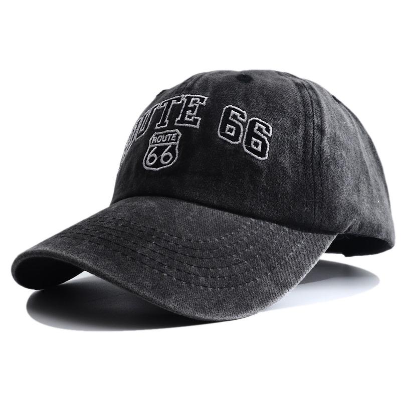Route 66 Letter Geborduurd Baseballpet Dames Heren Mode Katoen Snapback Hoed Hip Hop Trucker Papa Petten Outdoor Zon Hoeden Gorras