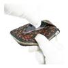 Inden-ya Inden Coin Case F-Coin Case 05, Deer Skin, Black Base x Red Lacquer, Dragonfly Pattern, 1005-21-008, Natural Deer Skin with Lacquer Pattern,