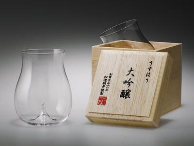 Matsutoku Glass Usuhari Daiginjo (wooden Box)