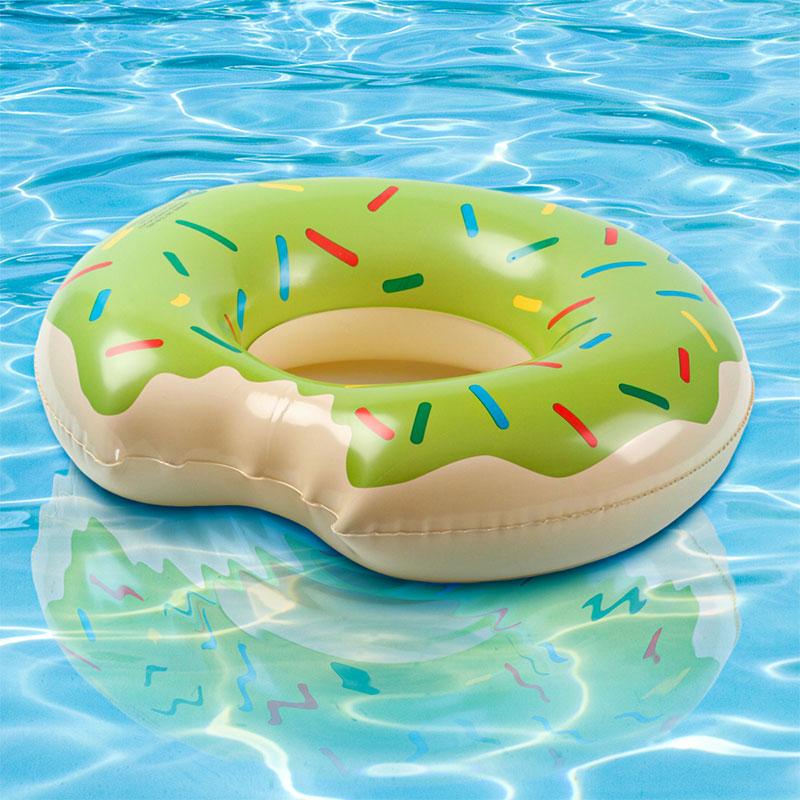Inflatable Donut Swimming Ring Giant Pool Float Toy Swimming Pool Float Bathing Pool Toy Party Decoration Bar Coasters