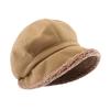 Classic Women Basin Cap Ear Protection Leisure Bucket Hat Autumn Winter Plush Beret Hat  Outdoor
