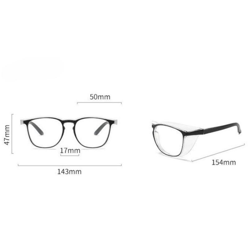 8PCS Dust-proof Anti-saliva Eye Protection Glasses Safety Glasses Anti-fog Anti Pollen Blue Light Blocking Glasses