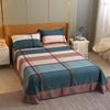 Vintage Geometric Pattern Bed Sheet Set 100% Cotton Luxury Classic Bedspread with 2 Pillowcases Queen King Size Bedding Set