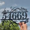 Personalized Durable Metal Address Sign: Name & Number Outdoor Wall Art