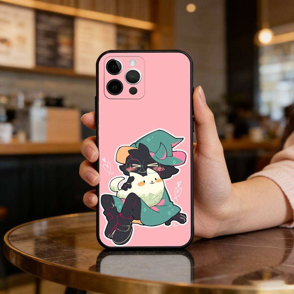 

D-Deltarune R-Ralsei-EI Phone Case For iPhone 17,16,15,14,13,12,11 Plus,Pro Max,Soft Silicone Black Cover iPhone13