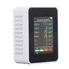 Air Quality Monitor Portable LCD Backlight Screen CO2 TVOC HCHO PM2.5 PM10 Detector with Alarm White