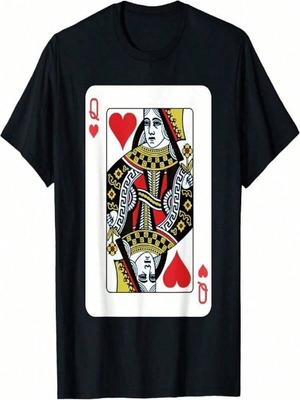 Königin der Herzen Spielkarte Poker T-Shirt