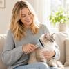 Double Sided Pet Grooming Brush with Stainless Steel Pins and Soft Bristles for Removing Loose Hair and Detangling Fur Suitable for Dogs and Cats