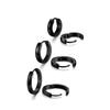 2PCS Punk Minimalist Spike Stainless Steel Round Black Male Piercing Hoop Earing for Female Jewelry Accessories Trend New In