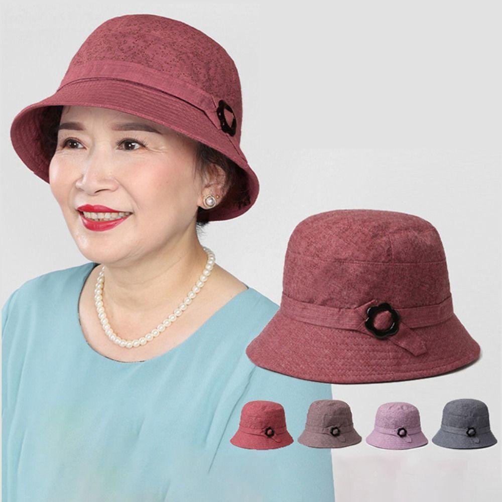 Lightweight Mom Bucket Caps Wide Brim Sun Protection Cap Spring Summer Women Sun Hat  Outdoor