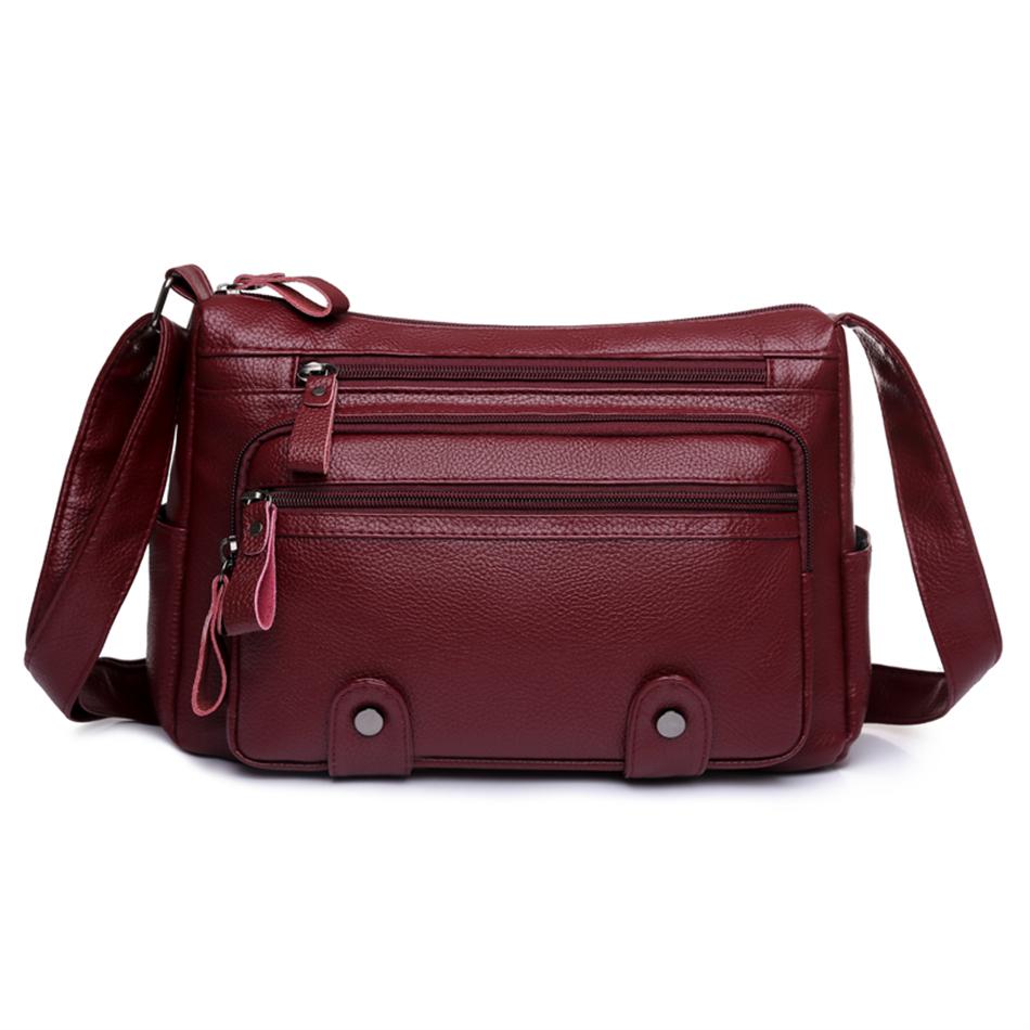 

Fashion Multiple Pockets Messenger Bag High Capacity Female Shoulder Bags 2026 New High Quality PU Leather Women Handbag Purses China красный