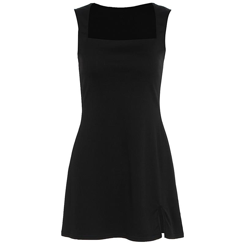Summer new European and American dresses, sexy solid color suspenders, Spice Girl hip skirt, American short dress texture