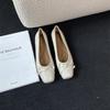 Fashion Woman Elegant Flat Shoes Women Square Toe Bowtie Slip on Ballet Flats Lazy Loafers Moccasins Ladies Casual Flats Shoes