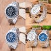 Men Alloy Watch Dial World Time Feature Adults Fashion Decorative Accessories