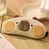 Compressa Fredda Kapybara Capibara Maschera per Dormire Traspirante Raffreddatore Gel Freddo Peluche Maschera per Occhi Comfort Riutilizzabile Viaggio Sonno