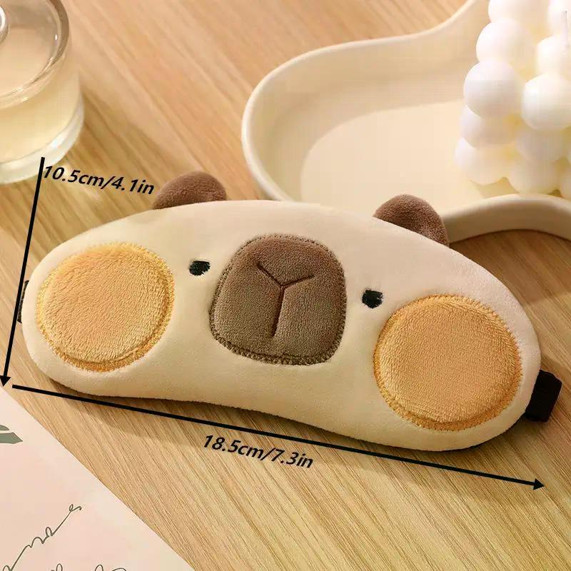 Compressa Fredda Kapybara Capibara Maschera per Dormire Traspirante Raffreddatore Gel Freddo Peluche Maschera per Occhi Comfort Riutilizzabile Viaggio Sonno